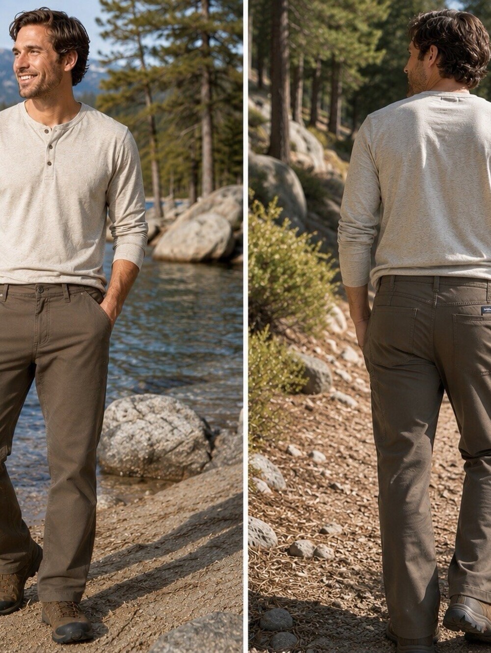 prAna Brion Slim Pant II Mens 40x32 Mud Brown ReZion Stretch Pants NWT